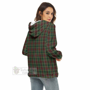 Waterford County Ireland Tartan Women's Borg Fleece Hoodie with Half Zip