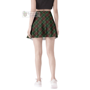 Waterford County Ireland Tartan Women's Plated Mini Skirt Cross Style