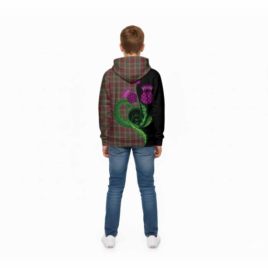 Waterford County Ireland Tartan Kid Hoodie Traditional Scottish Thistle