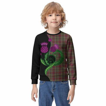 Waterford County Ireland Tartan Kid Knitted Sweatshirt Traditional Scottish Thistle