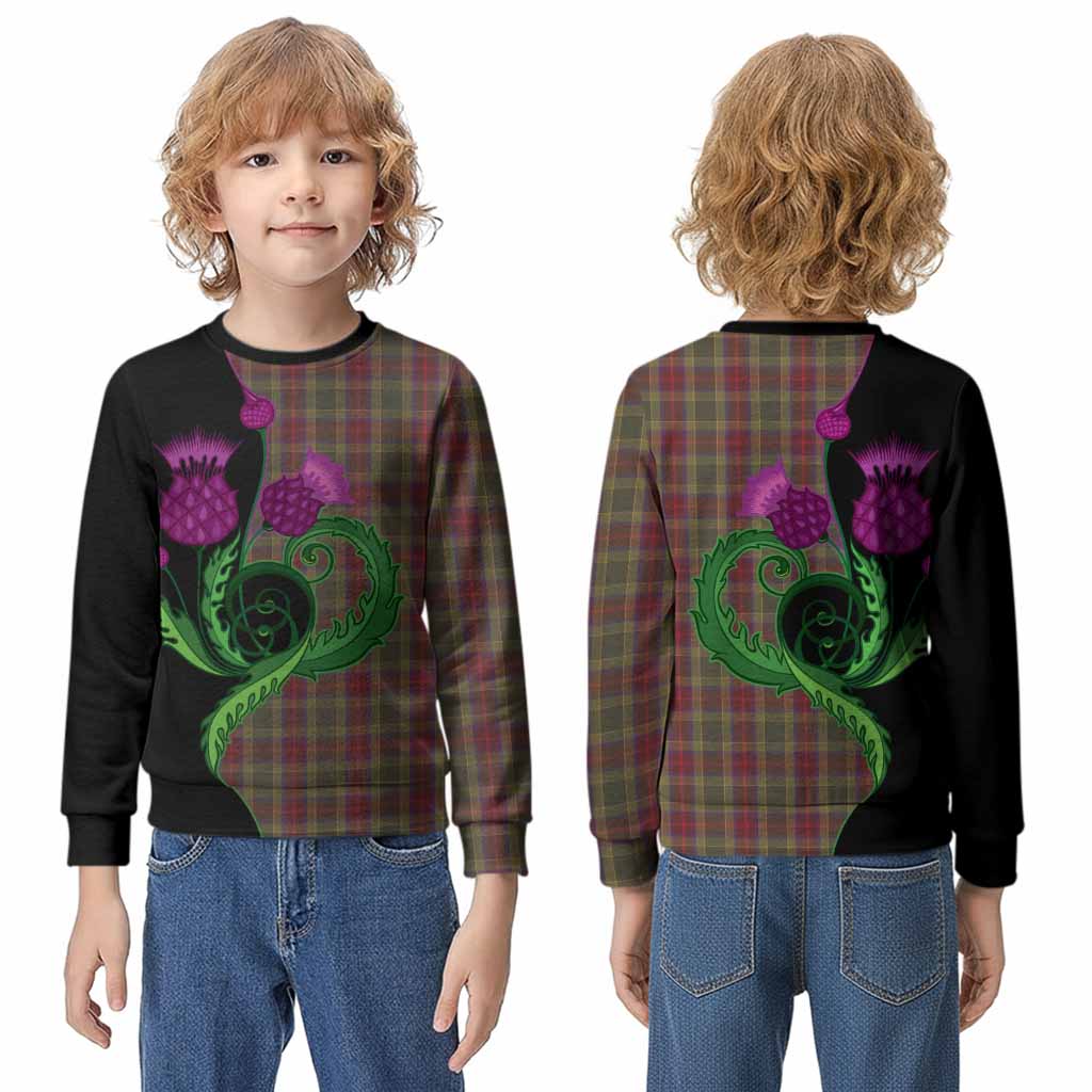 Waterford County Ireland Tartan Kid Knitted Sweatshirt Traditional Scottish Thistle