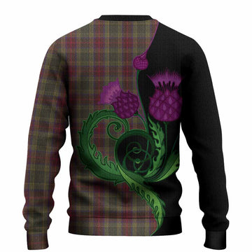 Waterford County Ireland Tartan Knitted Sweater Traditional Scottish Thistle