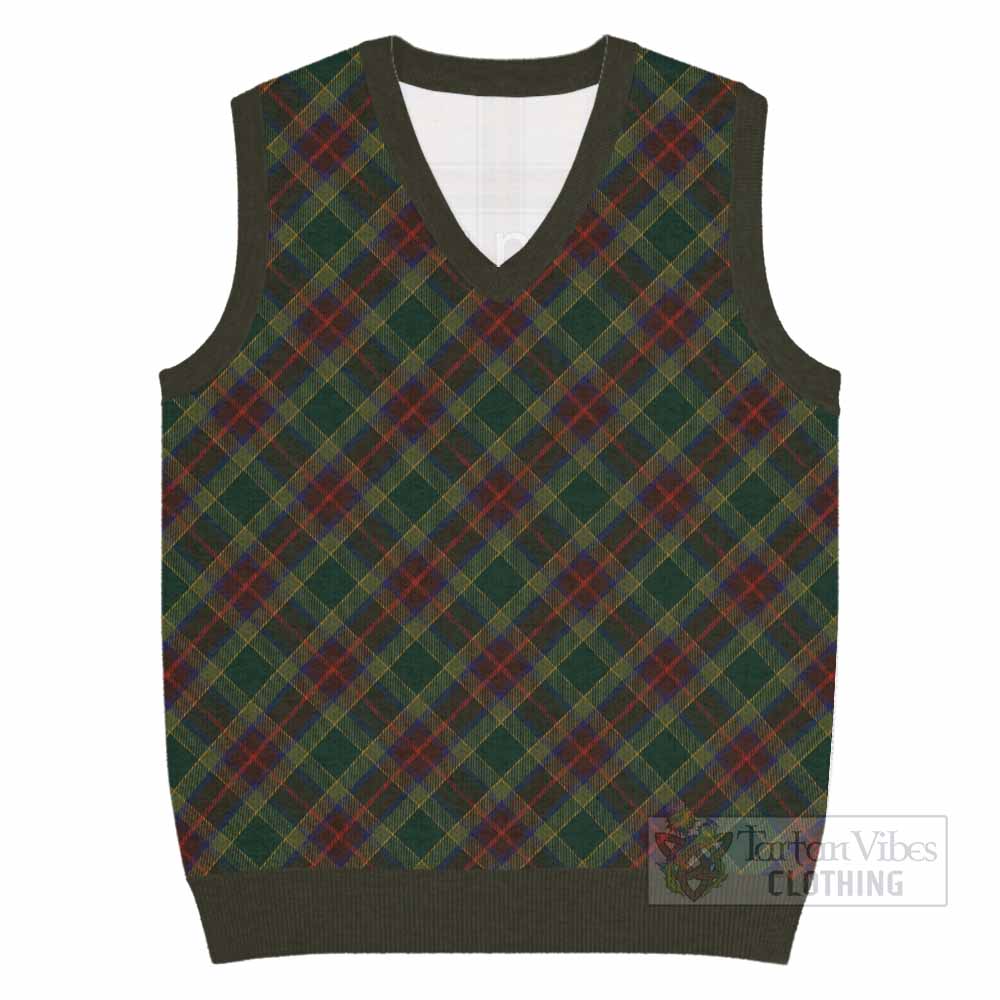 Waterford County Ireland Tartan  Knitted V-Neck Vest Cross Style