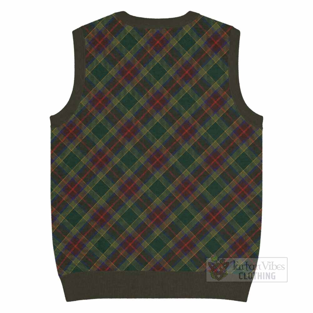 Waterford County Ireland Tartan  Knitted V-Neck Vest Cross Style