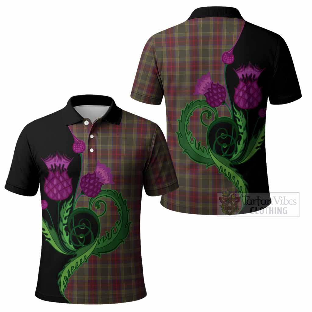 Waterford County Ireland Tartan Polo Shirt Traditional Scottish Thistle