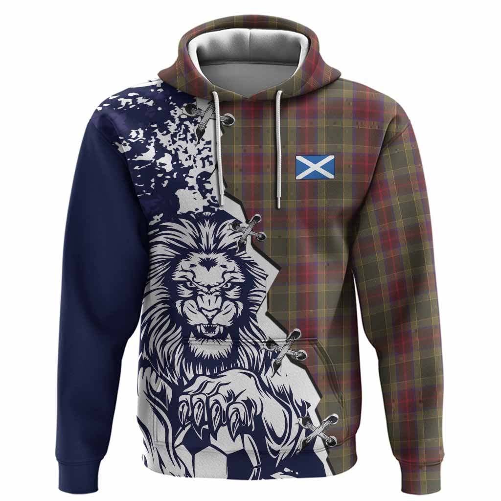 Waterford County Ireland Tartan Scottish Hoodie Angry Lion With Soccer Ball Style