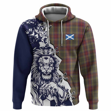 Waterford County Ireland Tartan Scottish Hoodie Angry Lion With Soccer Ball Style