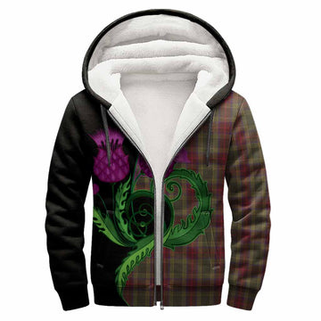 Waterford County Ireland Tartan Sherpa Hoodie Traditional Scottish Thistle