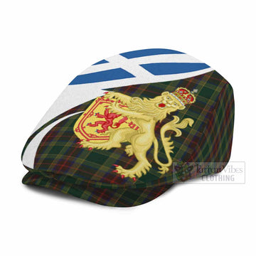 Waterford Tartan Lion Rampant Flat Cap, Jeff Cap Classic Scottish Style