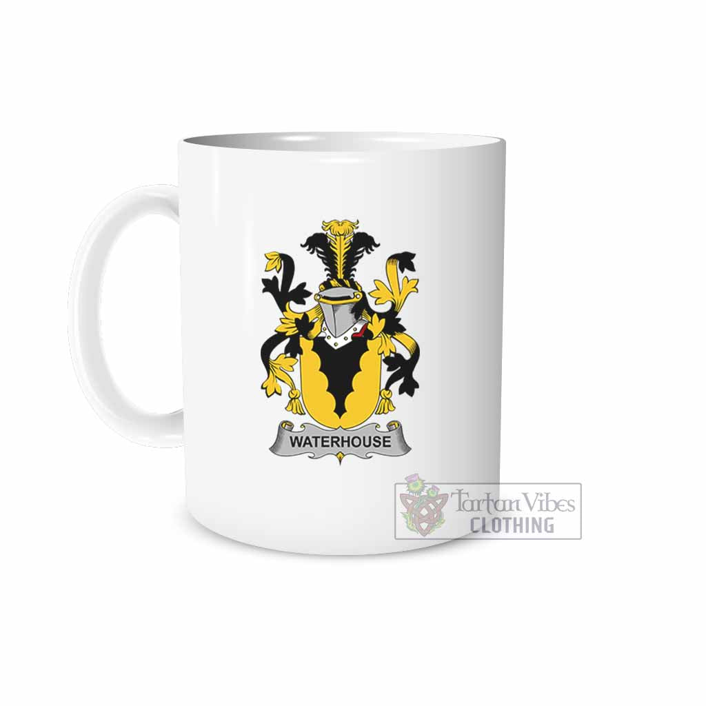Waterhouse Irish Clan Coat of Arms Ceramic Mug White - 2D-tartanvibesclothing