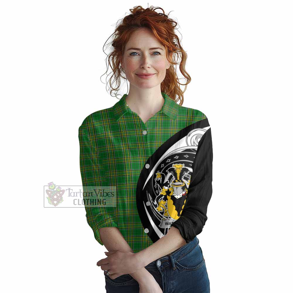 Waterhouse Irish Clan Women's Casual Shirt Celtic Circle Style - Tartan Vibes Clothing
