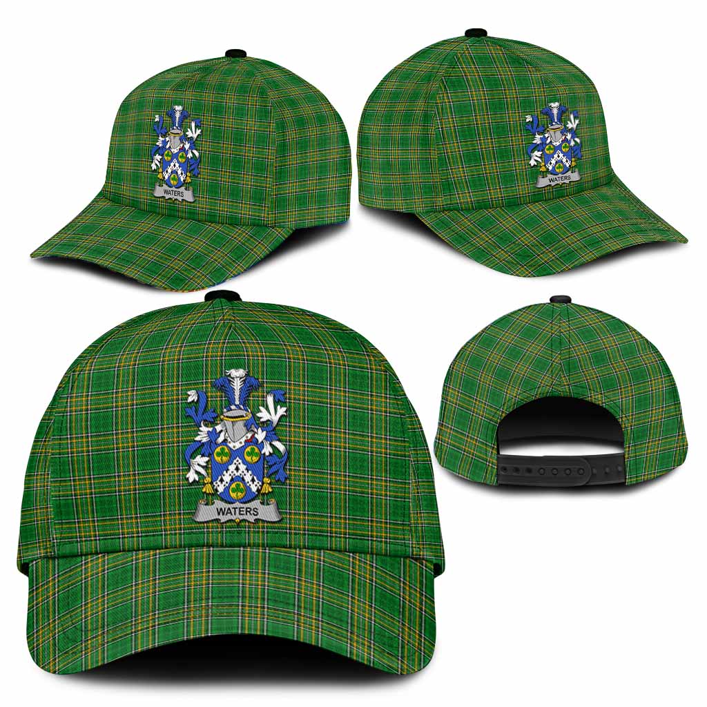 Waters Irish Clan Tartan Classic Cap with Coat of Arms