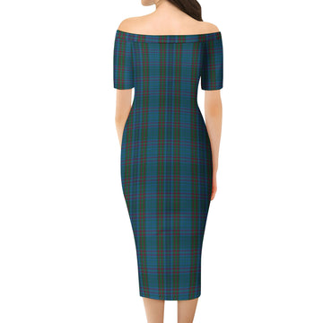 Watkins of Wales Tartan Off Shoulder Lady Dress