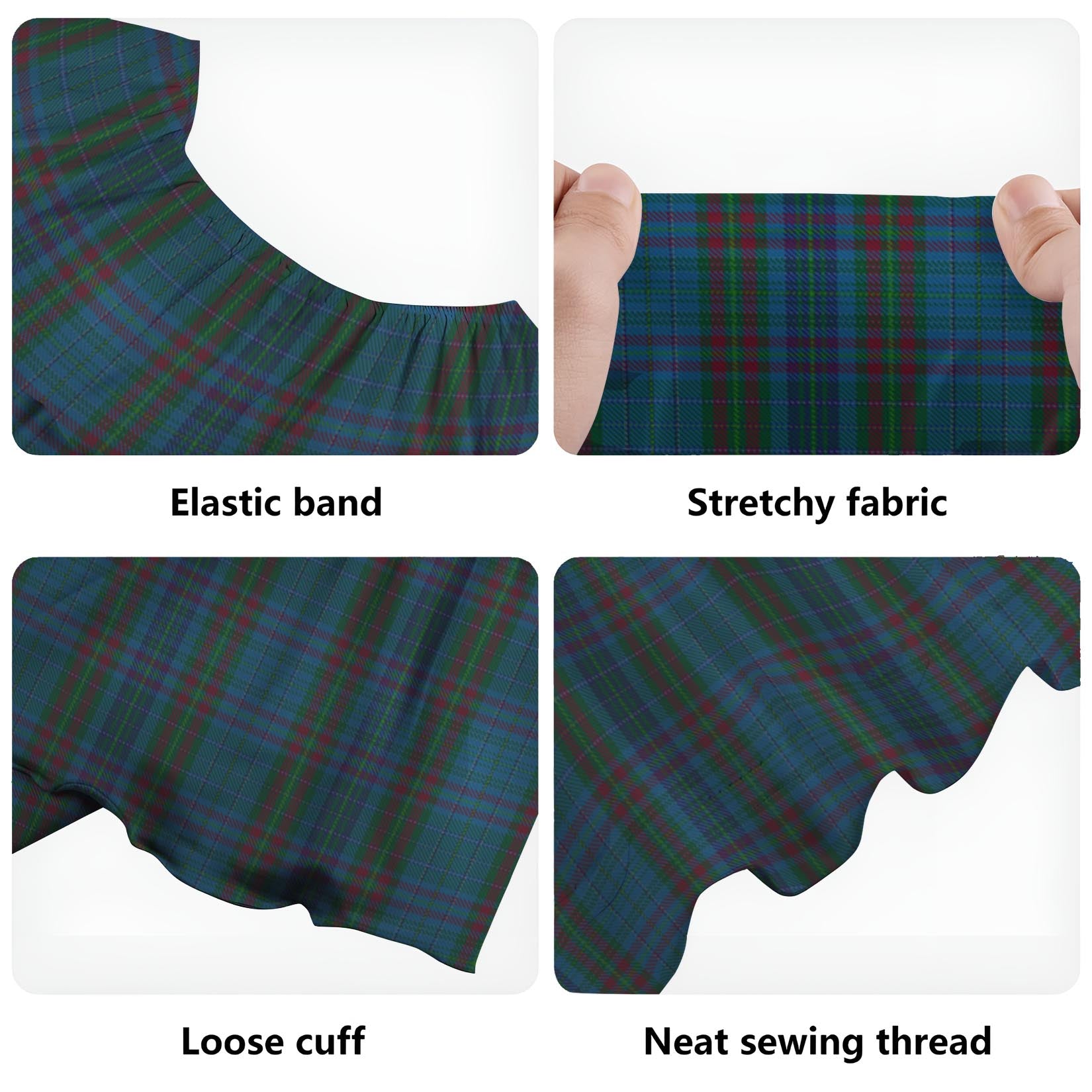 Watkins of Wales Tartan Off Shoulder Long Dress - Tartan Vibes Clothing