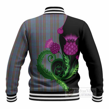 Watkins of Wales Tartan Baseball Jacket Traditional Scottish Thistle