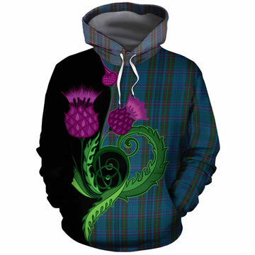 Watkins of Wales Tartan Cotton Hoodie Traditional Scottish Thistle