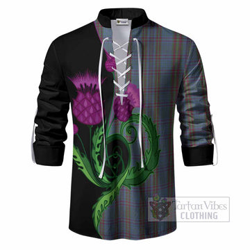 Watkins of Wales Tartan Ghillie Shirt Traditional Scottish Thistle