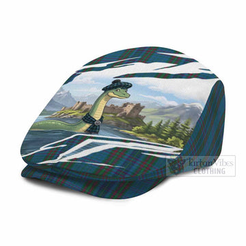 Watkins of Wales Tartan Loch Ness Monster Scottish Heritage Art Flat Cap, Jeff Cap