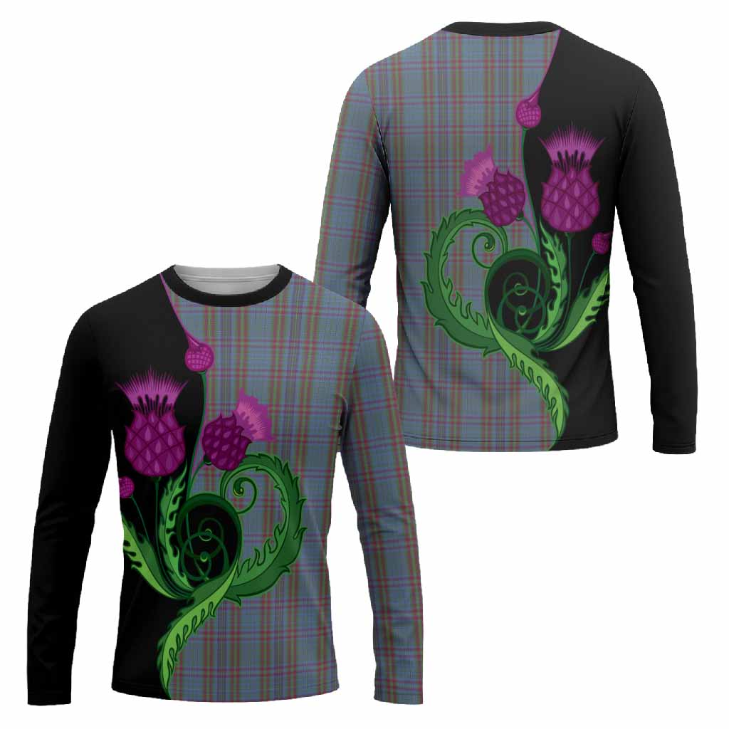 Watkins of Wales Tartan Long Sleeve T-Shirt Traditional Scottish Thistle