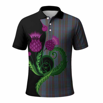 Watkins of Wales Tartan Polo Shirt Traditional Scottish Thistle