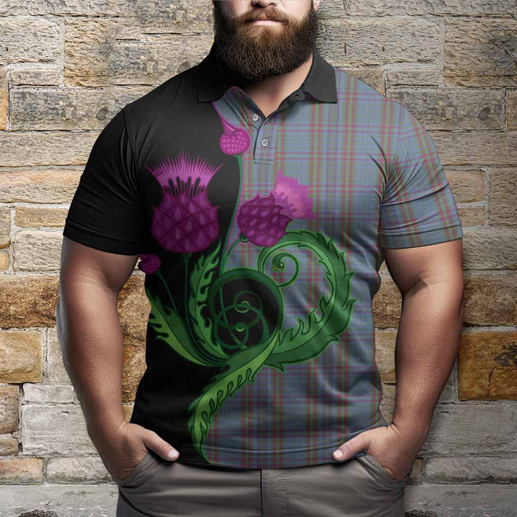 Watkins of Wales Tartan Polo Shirt Traditional Scottish Thistle