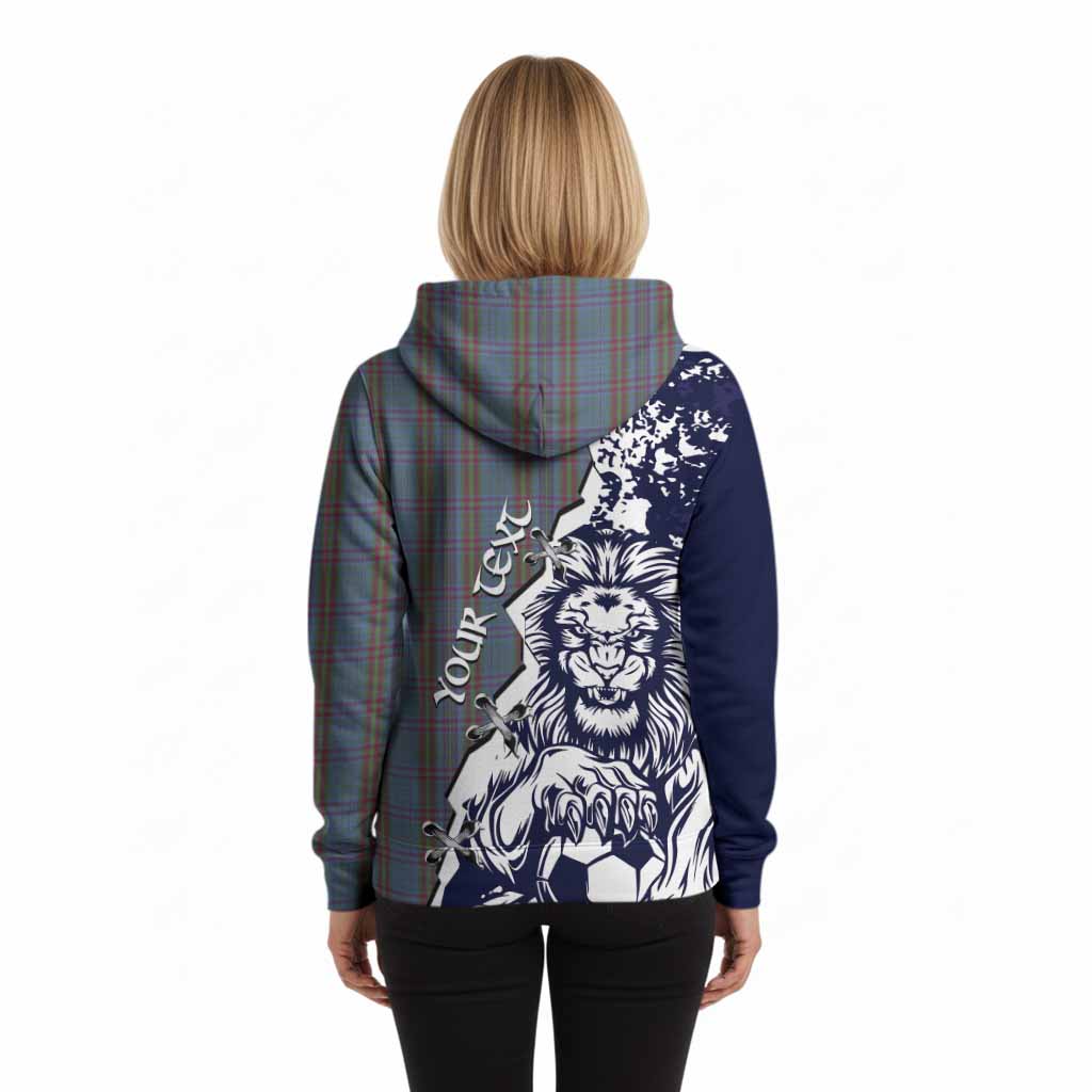 Watkins of Wales Tartan Scottish Hoodie Angry Lion With Soccer Ball Style