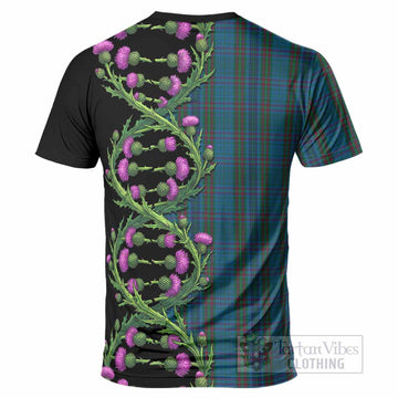 Watkins of Wales Tartan T-Shirt Scottish Identity Thistle Flower DNA Strand Art