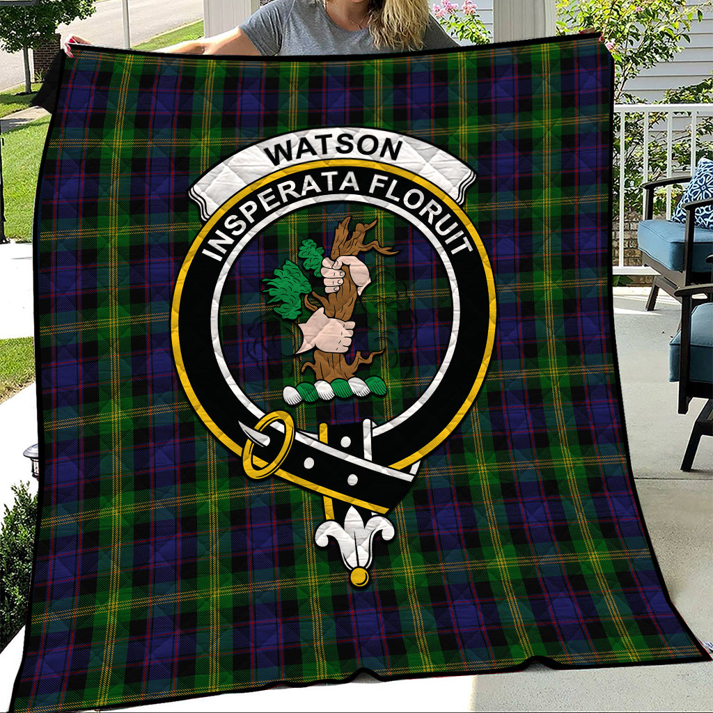 watson-tartan-quilt-with-family-crest