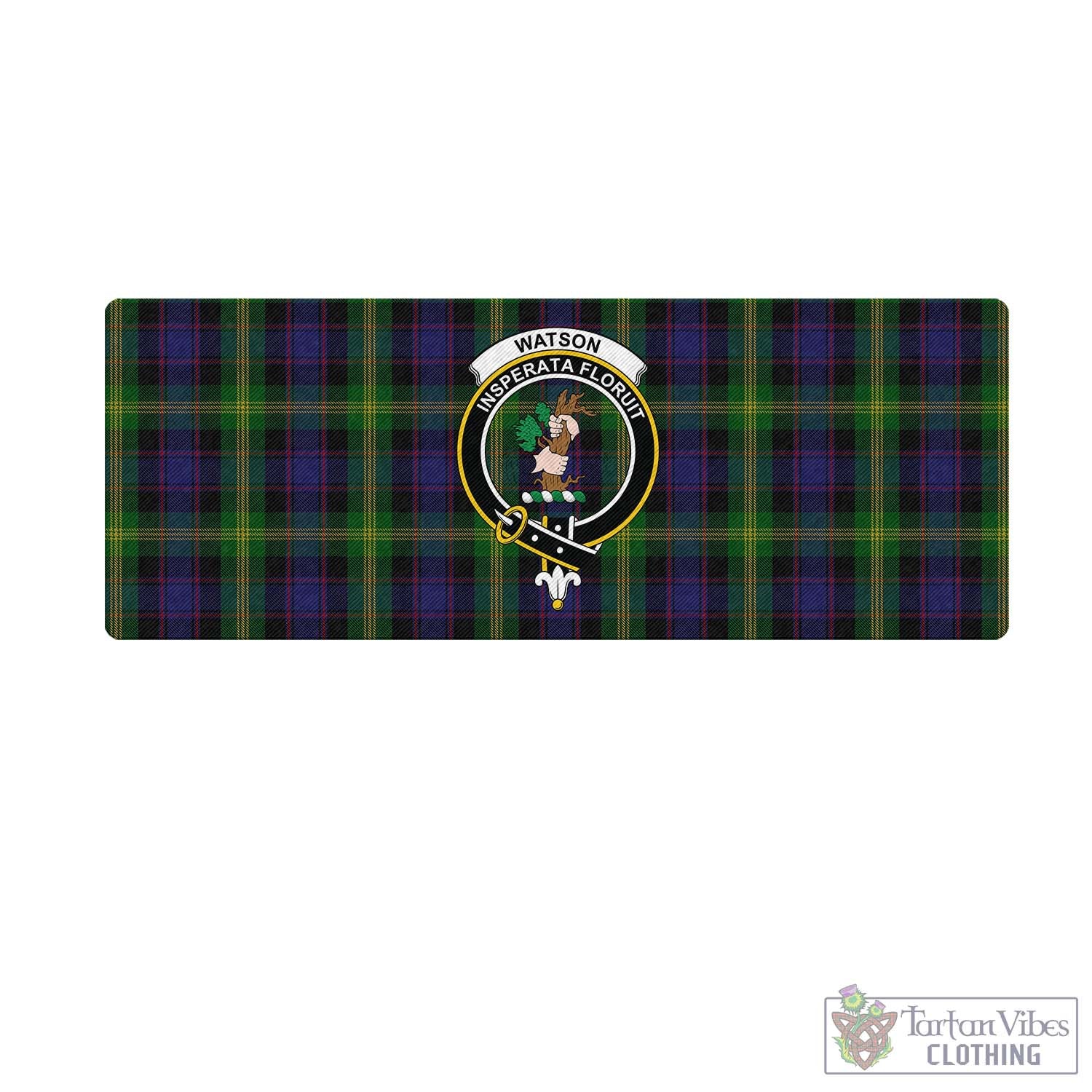 Tartan Vibes Clothing Watson Tartan Mouse Pad with Family Crest