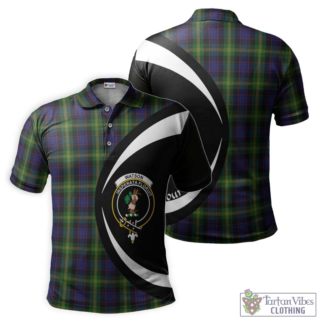 Watson Tartan Men's Polo Shirt with Family Crest Circle Style Kid - Tartan Vibes Clothing