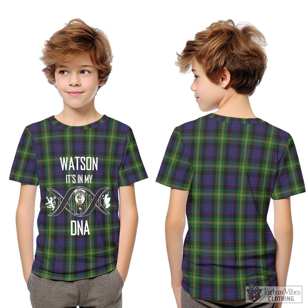 Watson Tartan Kid T-Shirt with Family Crest DNA In Me Style Youth XL Size14 - Tartanvibesclothing Shop