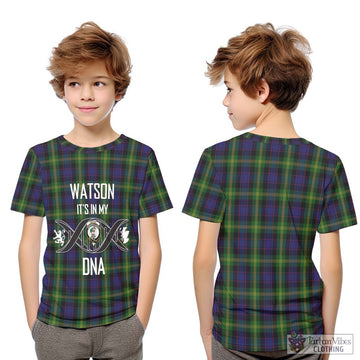 Watson Tartan Kid T-Shirt with Family Crest DNA In Me Style