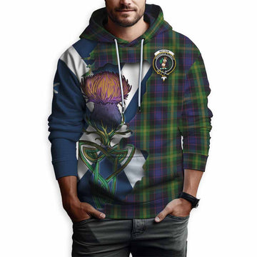 Watson Tartan Family Crest Hoodie Scottish Thistle Celtic Inspired