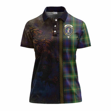 Watson Tartan Family Crest Women's Polo Shirt Alba Gu Brath Be Brave Lion Ancient Style