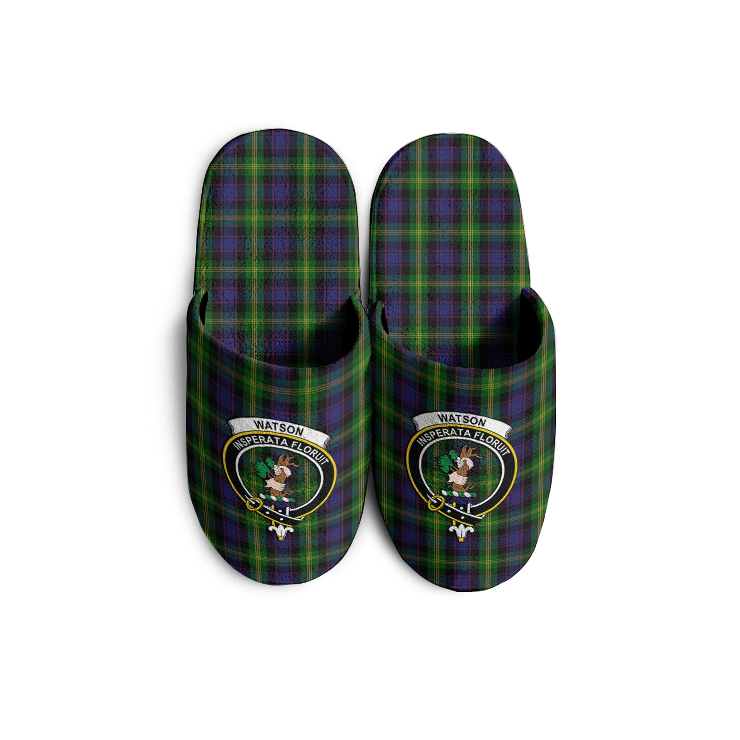 Watson Tartan Home Slippers with Family Crest KIDS - Tartan Vibes Clothing