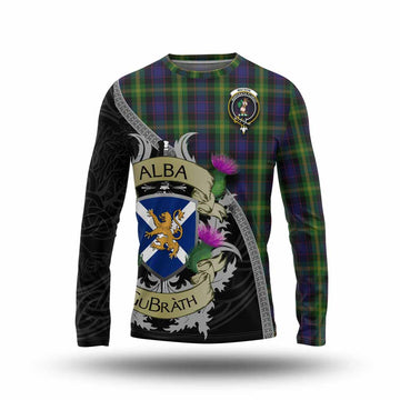 Tartan Vibes Clothing Watson Tartan Family Crest Long Sleeve T-Shirt Lion Rampant Royal Thistle Shield Celtic Inspired