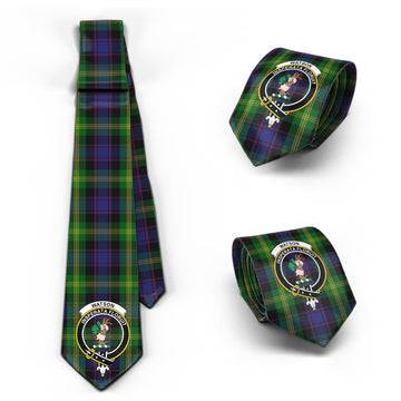 Watson Tartan Classic Necktie with Family Crest