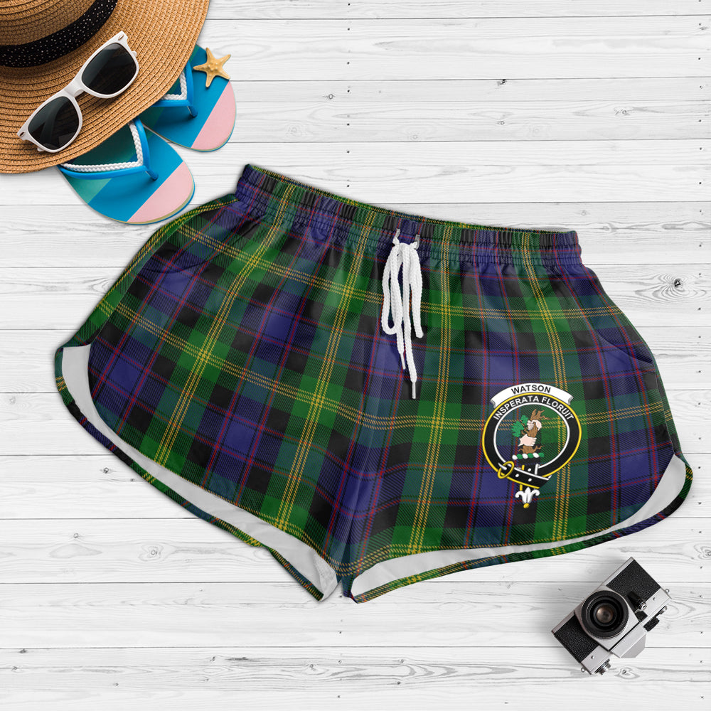 watson-tartan-womens-shorts-with-family-crest