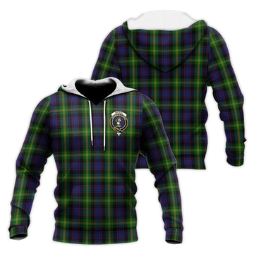 Watson Tartan Knitted Hoodie with Family Crest