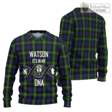Watson Tartan Ugly Sweater with Family Crest DNA In Me Style