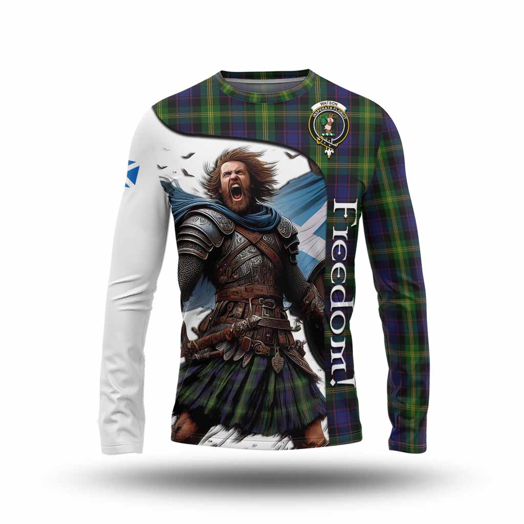 Tartan Vibes Clothing Watson Crest Tartan Long Sleeve T-Shirt Inspired by the Freedom of Scottish Warrior