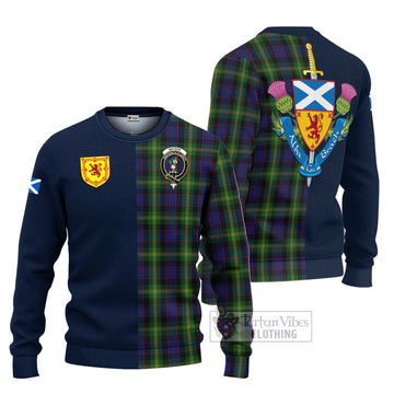 Watson Tartan Ugly Sweater Alba with Scottish Lion Royal Arm Half Style