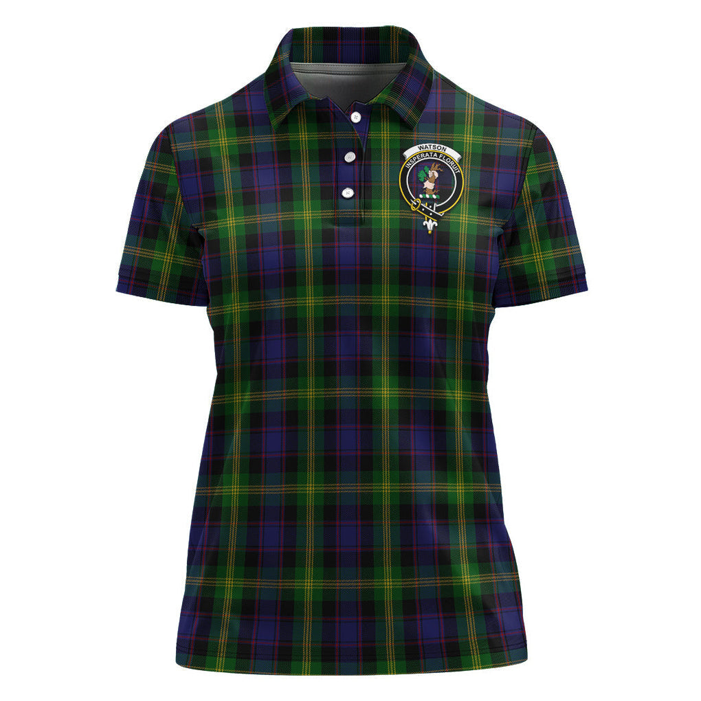 Watson Tartan Polo Shirt with Family Crest For Women - Tartan Vibes Clothing
