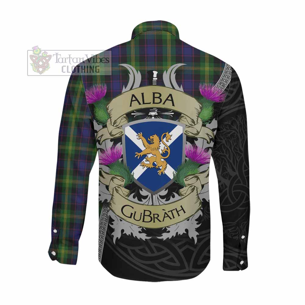 Tartan Vibes Clothing Watson Tartan Family Crest Long Sleeve Button Shirt Lion Rampant Royal Thistle Shield Celtic Inspired