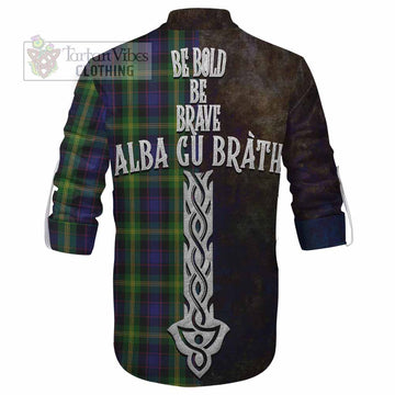 Watson Tartan Family Crest Ghillie Kilt Shirt Alba Gu Brath Be Brave Lion Ancient Style