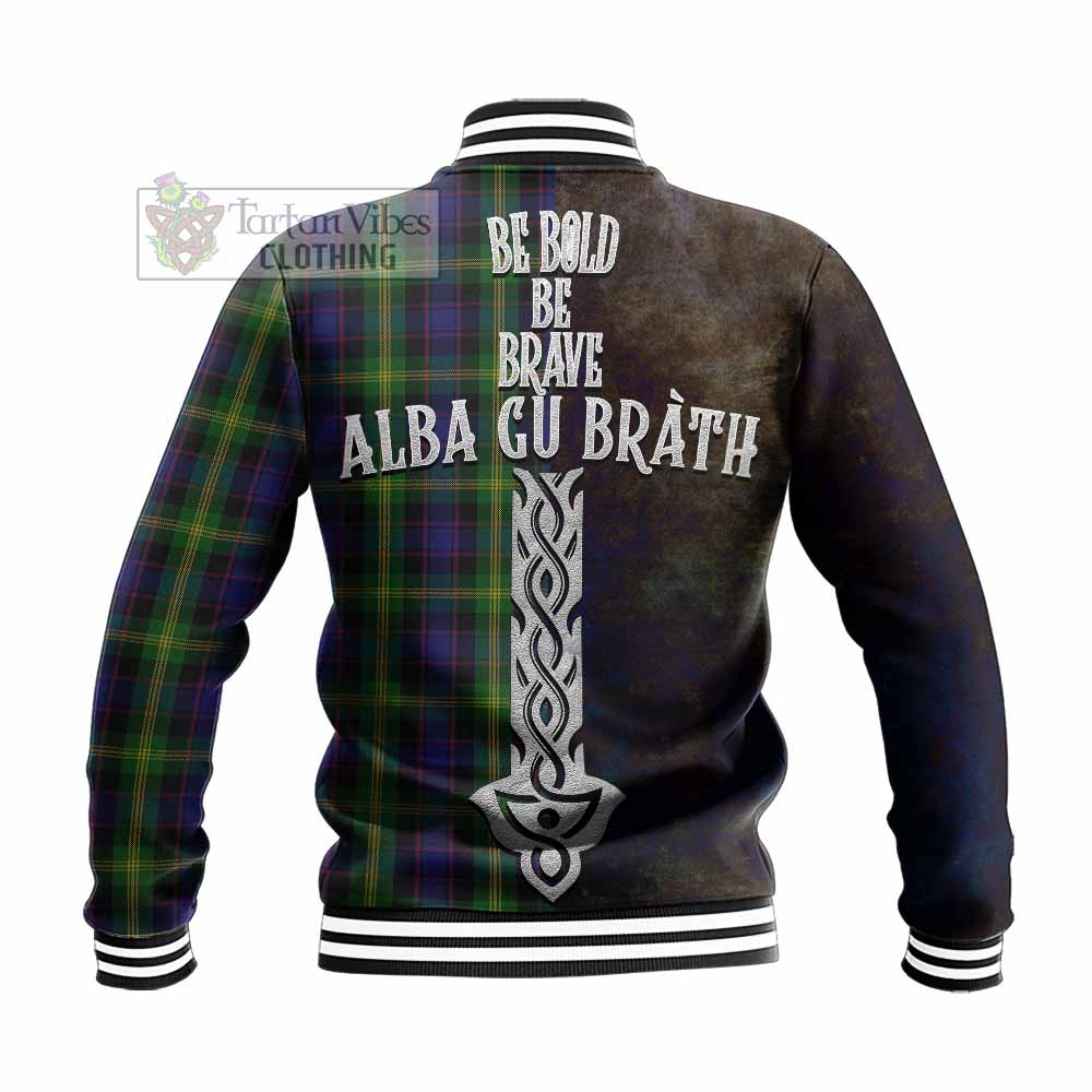 Tartan Vibes Clothing Watson Tartan Family Crest Baseball Jacket Alba Gu Brath Be Brave Lion Ancient Style