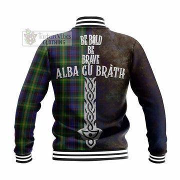 Watson Tartan Family Crest Baseball Jacket Alba Gu Brath Be Brave Lion Ancient Style