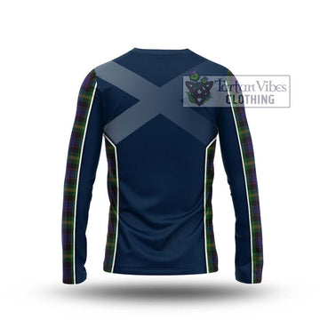 Watson Tartan Long Sleeve T-Shirt with Family Crest and Lion Rampant Vibes Sport Style - Tartan Vibes Clothing