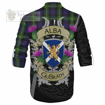 Tartan Vibes Clothing Watson Tartan Family Crest Ghillie Kilt Shirt Lion Rampant Royal Thistle Shield Celtic Inspired