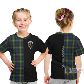 Watson Tartan Kid T-Shirt with Family Crest and Half Of Me Style - Tartanvibesclothing Shop
